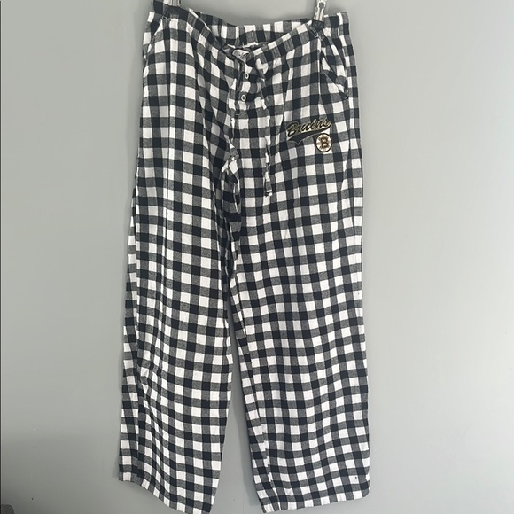 Black and White Checkered Joggers with Elastic Waistband “BRUINS” - Picture 1 of 7